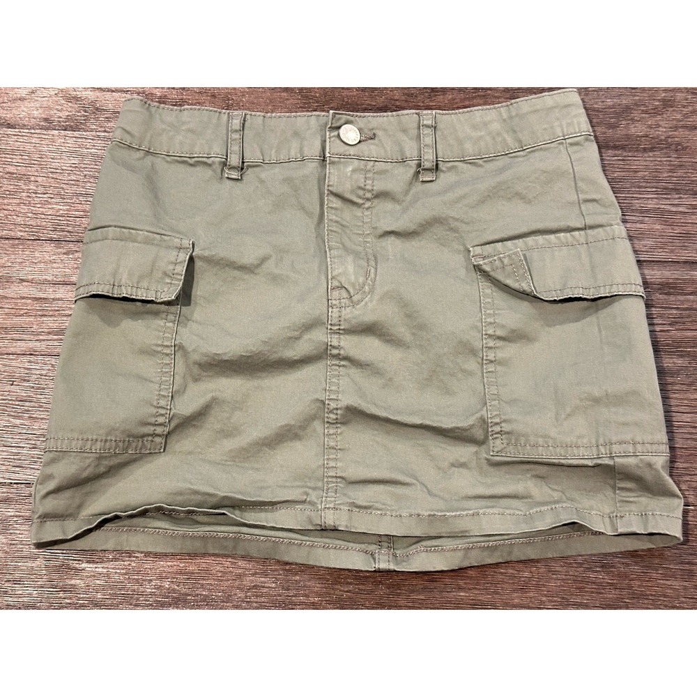 Art Class Cargo Skirt Girls Size‎ XL Green Mini adjustable waist cotton stretch